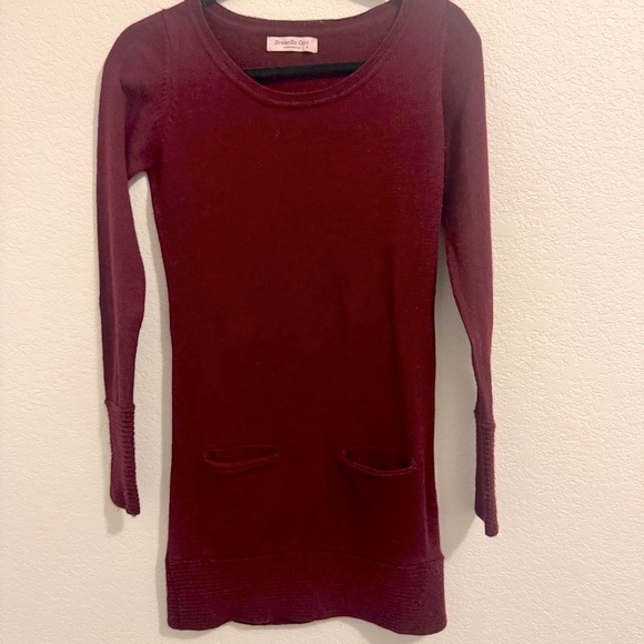 Brunella Gori Dresses & Skirts - Brunella Gori Burgundy Sweater Dress 100%
Extrafine Merino Wool. Size Wo…